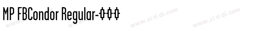 MP FBCondor Regular字体转换